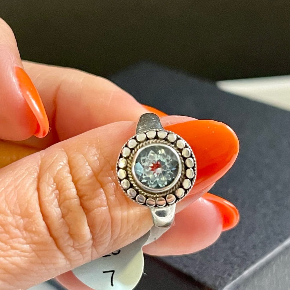 Annika Witt Sterling Silver Blue Topaz Ring - Size 7